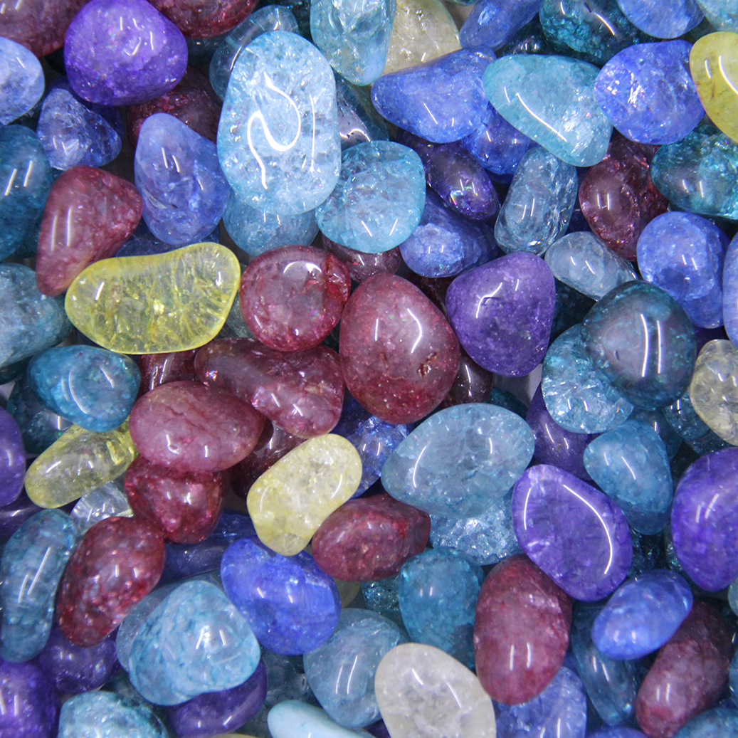 Dyed Rocks Rock Crystal Dyed Blue - Craftstones