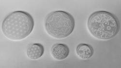 Selenite Engraved 1/2" Round Slabs