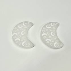 Selenite Engraved Moon