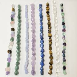 Temporary Strung Tumbled Stones