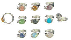 Chrome Plated Swirl Rings (Set of 9)